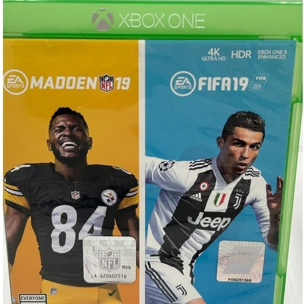 EA Sports Madden NFL 19 & FIFA 19‎ Xbox One Bundle Green Excellent 2-Disc Set